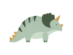12szt Serwetki Triceratops, 18x10 cm, mix