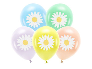 5szt Balony Eco 30 cm Stokrotki