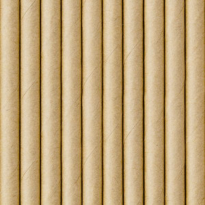 Słomki papierowe, kraft, 19.5cm (1 op. / 10 szt.)