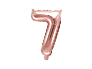 balon foliowy wys:40cm(16") Cyfra "7" rosegold