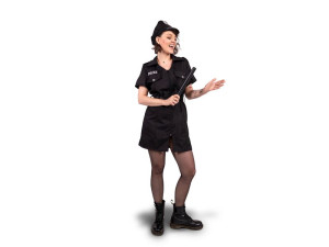 Strój Policjantka, czarny, rozmiar M
