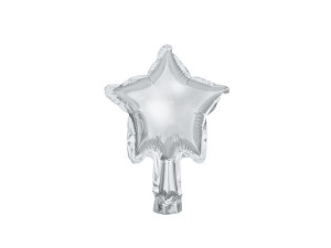 25szt balony foliowe Gwiazdki szer:12cm srebrne