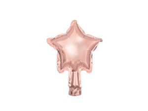 25szt balony foliowe Gwiazdki szer:12cm rosegold