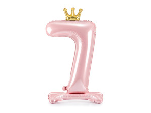 stojący balon cyfra ''7'' 103cm(40") różowy