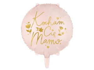 balon foliowy pastylka Kocham Cię Mamo szer:45cm