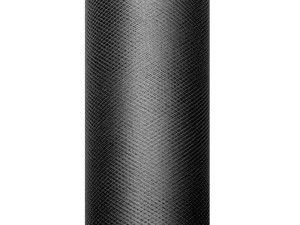 Tiul gładki, czarny, 0,15 x 9m (1 szt. / 9 mb.)