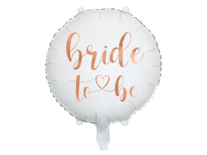 Balon foliowy pastylka Bride to be 45cm biały
