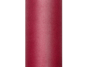 Tiul gładki, bordo, 0,15 x 9m (1 szt. / 9 mb.)