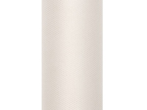 Tiul gładki, kremowy, 0,3 x 9m (1 szt. / 9 mb.)