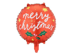 balon foliowy pastylka Merry Christmas szer:45cm