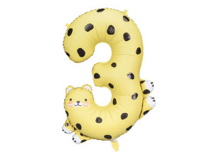 Balon urodzinowy Cyfra 3 - Gepard 72,5cm*109cm
