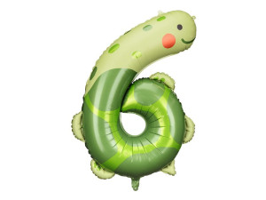 Balon urodzinowy Cyfra 6 - Żółw 75cm*96cm