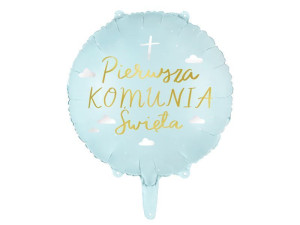 balon foliowy pastylka Pierwsza Komunia Święta
