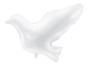 balon foliowy Gołąb wys:58cm szer:64cm biały