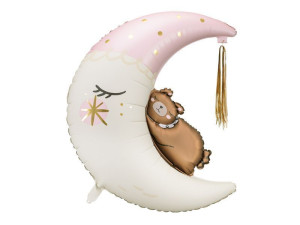 balon foliowy Miś na księżycu wys:86cm szer:71cm
