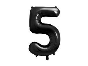 balon 100cm(39") cyfra "5" metalizowany czarny