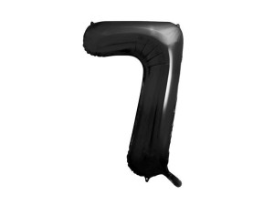 balon 100cm(39") cyfra "7" metalizowany czarny
