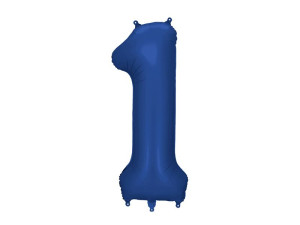 balon 100cm(39") cyfra "1" satynowy granatowy