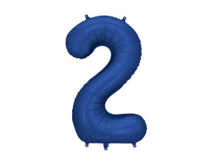 balon 100cm(39") cyfra "2" satynowy granatowy