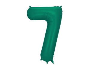 balon 100cm(39") cyfra "7" satynowy ciemnozielony