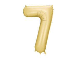 balon 100cm(39") cyfra "7" satynowy złoty