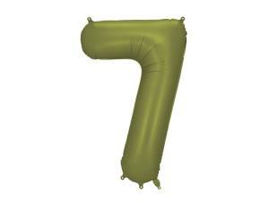 balon 100cm(39") cyfra "7" satynowy oliwkowy