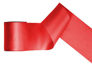 taśma satynowa 10cm*25m czerwona