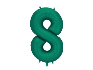 balon 100cm(39") cyfra "8" satynowy ciemnozielony