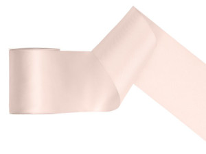 taśma satynowa 10cm*25m złamana biel