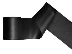 taśma satynowa 10cm*25m czarna