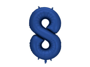 balon 100cm(39") cyfra "8" satynowy granatowy