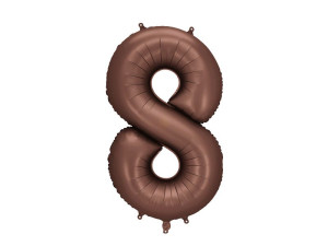 balon 100cm(39") cyfra "8" satynowy mocca