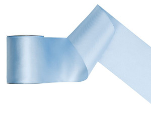 taśma satynowa 10cm*25m jasny mglisty niebieski