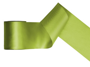 taśma satynowa 10cm*25m zielone jabłuszko