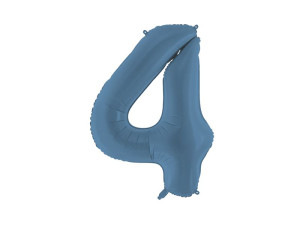 balon 100cm(39") cyfra "4" matowy granatowy
