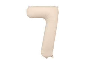 balon 100cm(39") cyfra "7" matowy beżowy