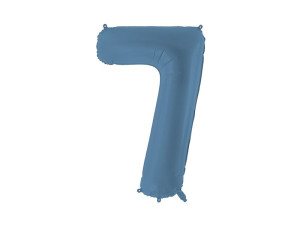 balon 100cm(39") cyfra "7" matowy granatowy