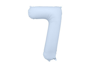 balon 100cm(39") cyfra "7" matowy niebieski