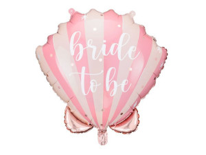 balon foliowy Muszelka Bride to be wys:50 szer:52