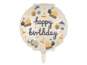 balon foliowy pastylka Happy birhtday szer:45cm