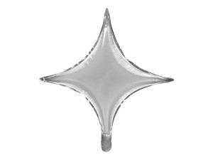 balon foliowy Gwiazda 4-ramienna szer:45cm srebrna