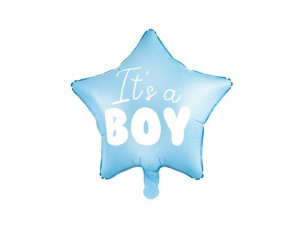 balon foliowy gwiazdka It's a boy wys48cm niebies