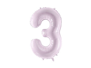 balon 86cm(34") cyfra "3" błyszczący fioletowy