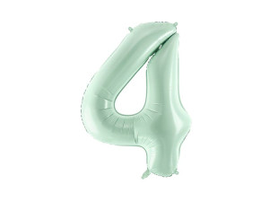 balon 86cm(34") cyfra "4" błyszczący zielony