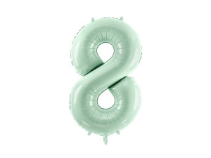 balon 86cm(34") cyfra "8" błyszczący zielony
