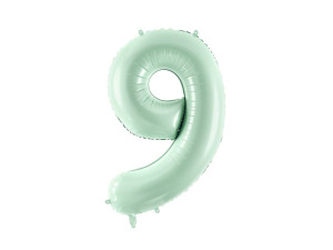 balon 86cm(34") cyfra "9" błyszczący zielony