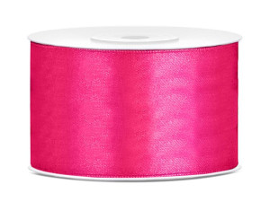 taśma satynowa 3,8cm*25m ciemnoróżowa