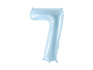 balon 86cm(34") cyfra "7" pastelowy niebieski