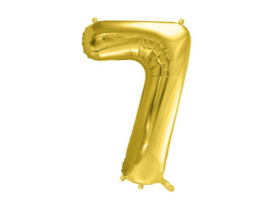 balon 86cm(34") cyfra "7" błyszczący złoty