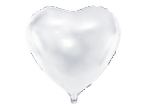 balon foliowy Serce szer:61cm białe